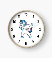 Einhorn tupfen Uhr
