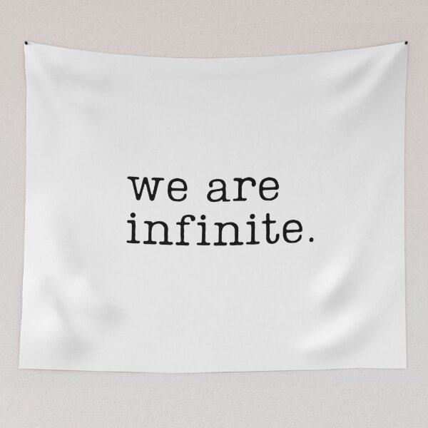 Item preview, We Are Infinite Book Quote designed and sold by RaineDDesigns.