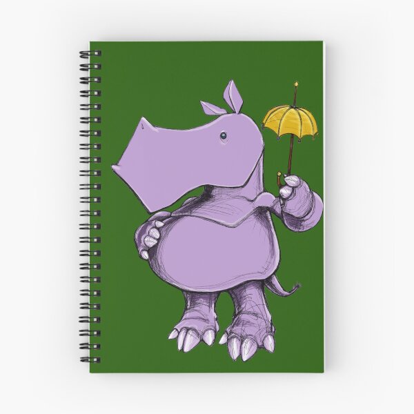 Aperçu de l'œuvre Hippopotame avec un parasol créée et vendue par KipeArtworks.
