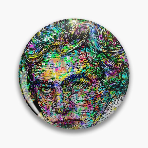 Item preview, LUDWIG VAN BEETHOVEN ink and watercolor portrait designed and sold by lautir.