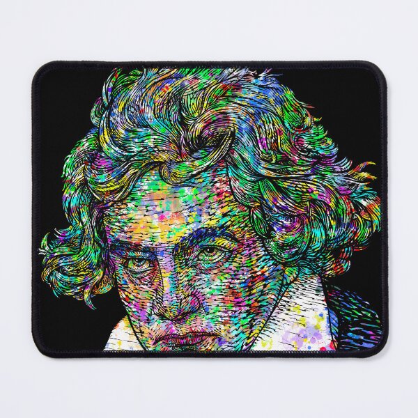 Item preview, LUDWIG VAN BEETHOVEN ink and watercolor portrait designed and sold by lautir.