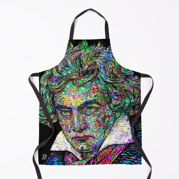 Item preview, LUDWIG VAN BEETHOVEN ink and watercolor portrait designed and sold by lautir.