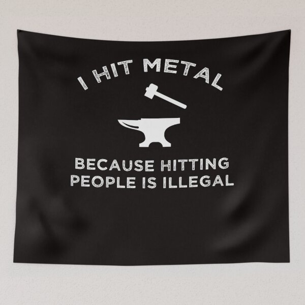 Item preview, I Hit Metal Because Hitting People Is Illegal designed and sold by GonzaloWiegan.