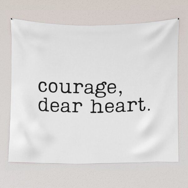 Item preview, Courage Dear Heart Book Quote C.S. Lewis designed and sold by RaineDDesigns.
