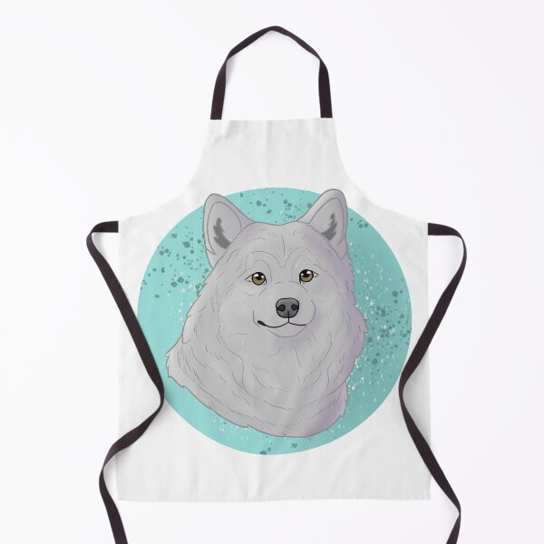 Item preview, Alaskan malamute white with blue background designed and sold by Cynthiaetal.