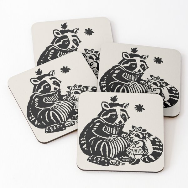 Item preview, Vintage racoon and possum designed and sold by ValentinaHramov.