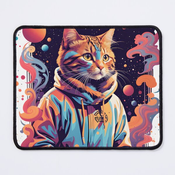 Item preview, cat , galaxy background, space , stars ,universe designed and sold by ratchawoot.