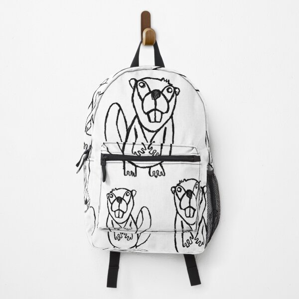 Item preview, Beaver Line Art, Wildlife Funny Beaver designed and sold by badlydrawnbabe.