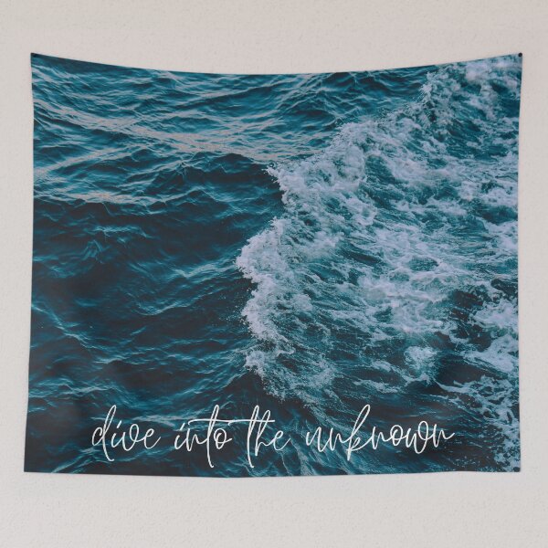 Item preview, Dive into unknown sea and inspiration quote designed and sold by Abbara.
