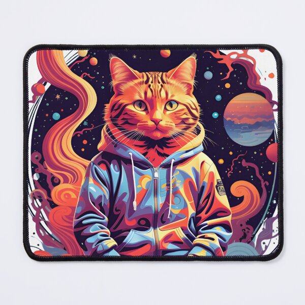 Item preview, cat , galaxy background, space , stars ,universe designed and sold by ratchawoot.