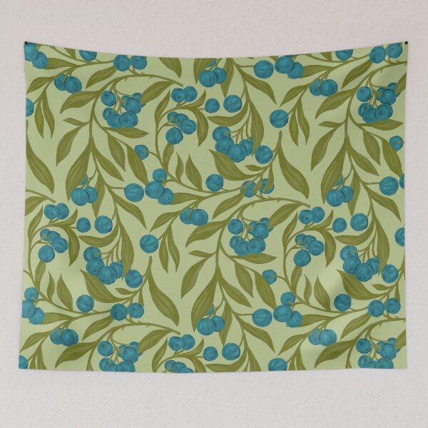 Item preview, Winter Blue Berries Pattern designed and sold by rnmarts.