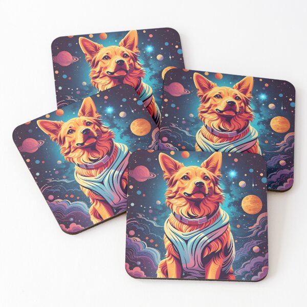 Item preview, Dog , galaxy background, space , stars ,universe designed and sold by ratchawoot.