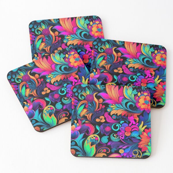 Item preview, Retro design with flower power motifs that is inspired by psychedelic art designed and sold by Pflugart.