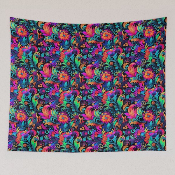 Item preview, Retro design with flower power motifs that is inspired by psychedelic art designed and sold by Pflugart.
