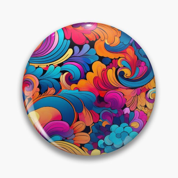 Item preview, Retro design with flower power motifs that is inspired by psychedelic art designed and sold by Pflugart.