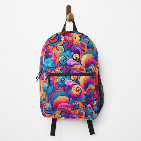 Item preview, Retro design with flower power motifs that is inspired by psychedelic art designed and sold by Pflugart.