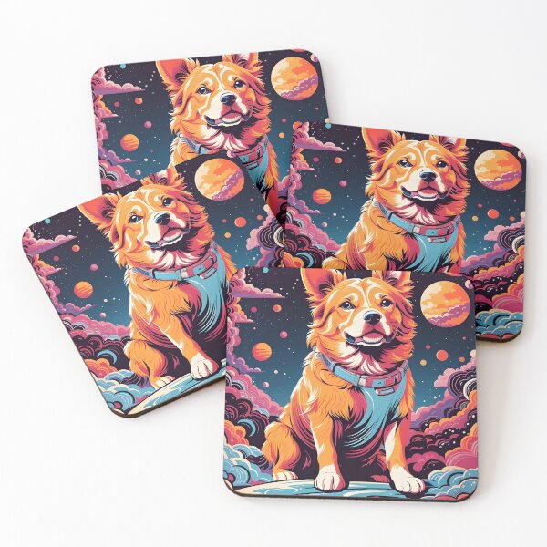 Item preview, Dog , galaxy background, space , stars ,universe designed and sold by ratchawoot.
