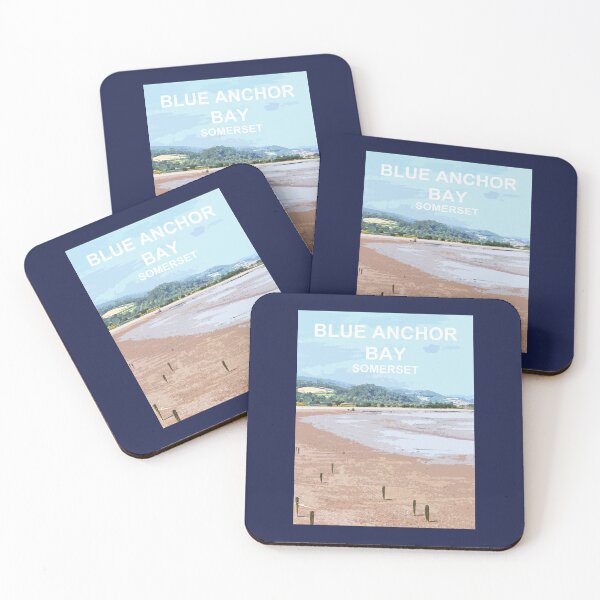 Item preview, Blue Anchor Bay Somerset. Minehead. Travel location poster designed and sold by BarbaraGlebska.