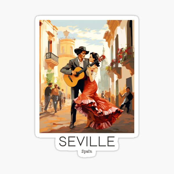 Item preview, A Vintage Travel Illustration of Seville - Spain  designed and sold by GoodOldVintage.
