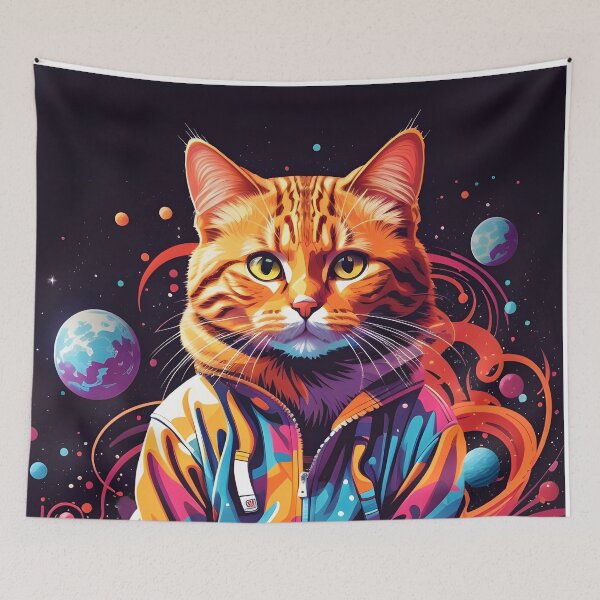Item preview, cat , galaxy background, space , stars ,universe designed and sold by ratchawoot.