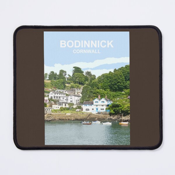 Item preview, Bodinnick, Fowey Cornwall. Cornish Travel location poster designed and sold by BarbaraGlebska.