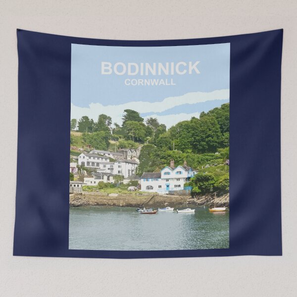 Item preview, Bodinnick, Fowey Cornwall. Cornish Travel location poster designed and sold by BarbaraGlebska.