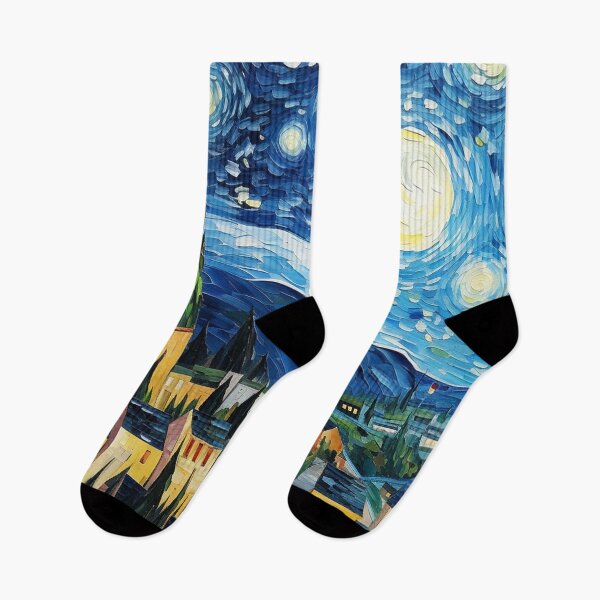 Item preview, Cat Van gogh Inspired Starry Night Painting for Van gogh Lovers designed and sold by Vangoholic.