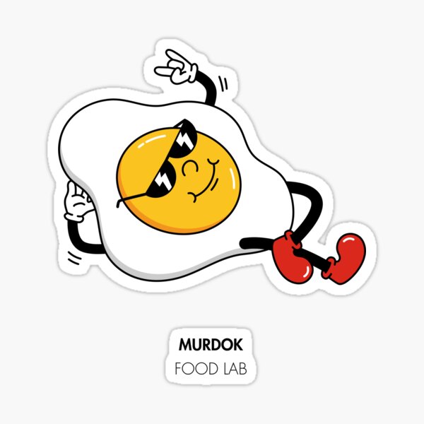 Murdok Food Lab - Egg sunbathing Sticker
