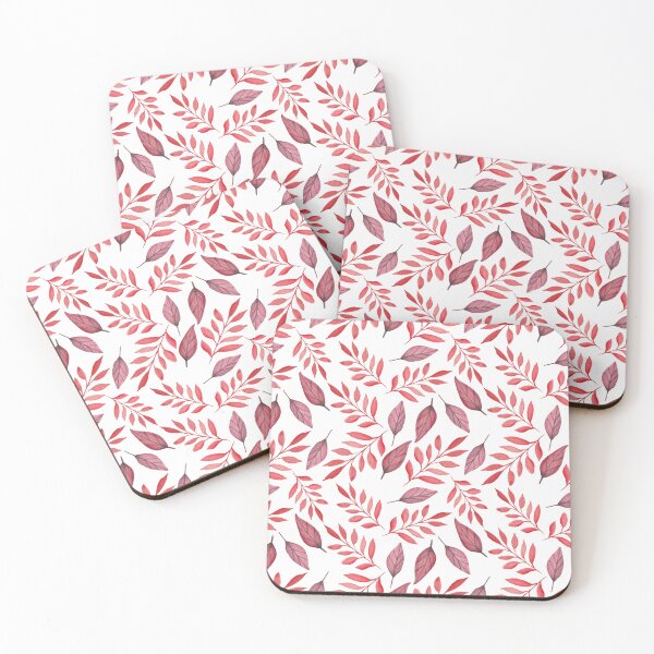 Item preview, Shades of red leaves pattern designed and sold by AFJ-Creative.