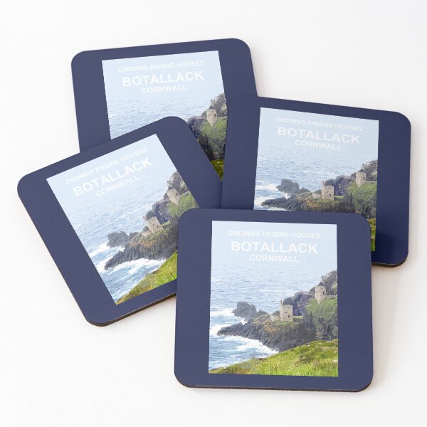 Item preview, Botallack Cornwall. Engine Houses. Cornish gift Travel location poster designed and sold by BarbaraGlebska.