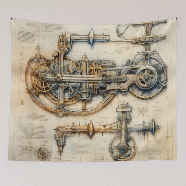 Item preview, Intricate Machine Blueprint designed and sold by dcrc.