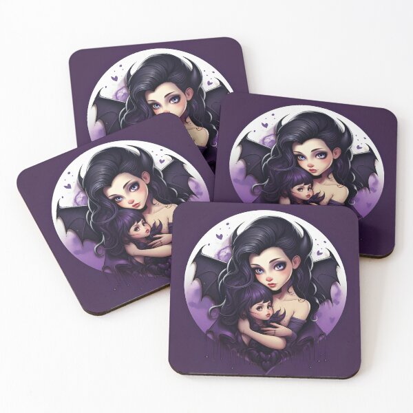 Item preview, vampire mother cuddling baby vampire bat 3 designed and sold by fuhadislam.