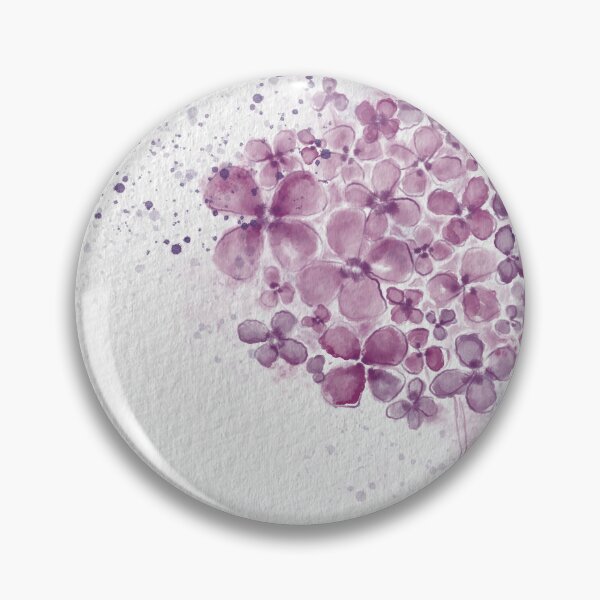 Item preview, Maroon Hydrangea watercolour flower designed and sold by CindyGetsArty.