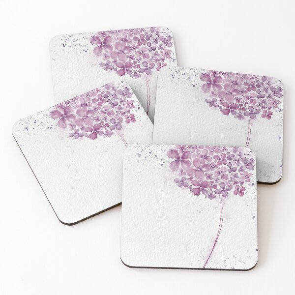 Item preview, Maroon Hydrangea watercolour flower designed and sold by CindyGetsArty.
