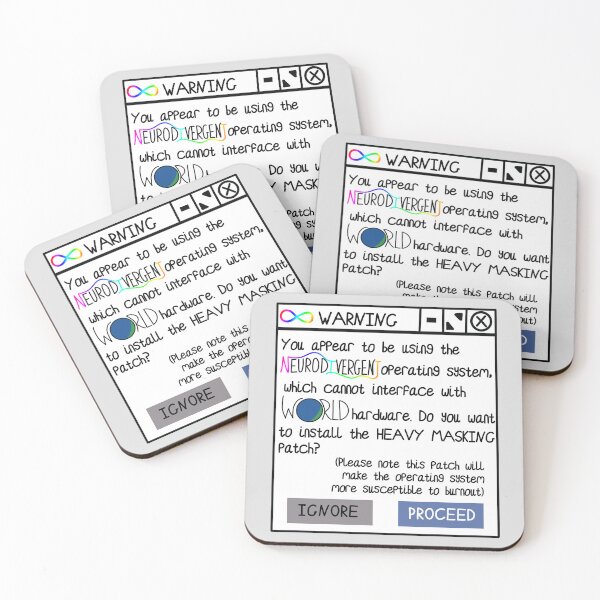 Item preview, Neurodivergent ERROR message designed and sold by JJJJdoodles.