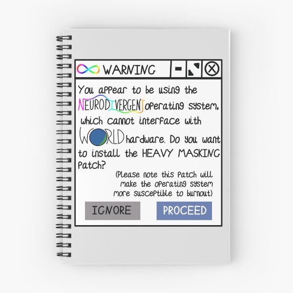 Item preview, Neurodivergent ERROR message designed and sold by JJJJdoodles.