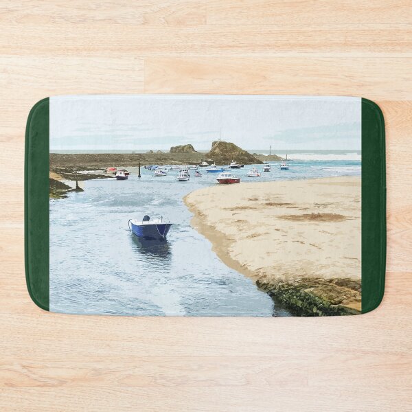 Item preview, Bude Harbour Cornwall.  Cornish gift Kernow Travel location poster designed and sold by BarbaraGlebska.