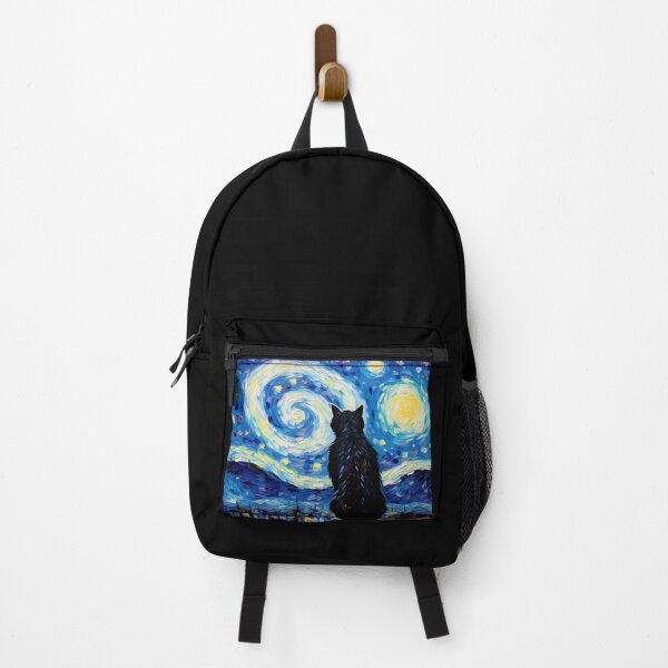 Item preview, Cat Van gogh Inspired Starry Night Painting for Van gogh Lovers designed and sold by Vangoholic.