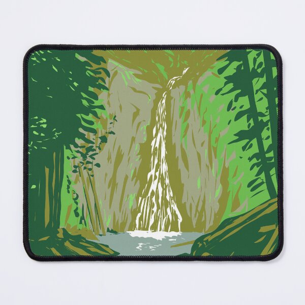 Item preview, Madison Falls in Olympic National Park Washington State WPA Poster Art designed and sold by patrimonio.
