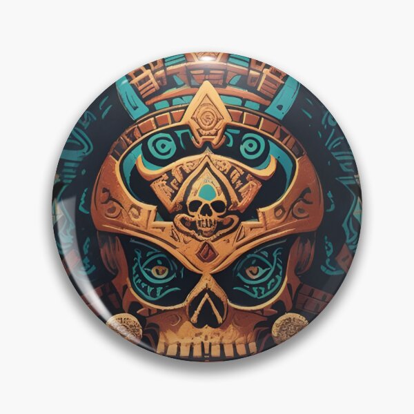 Item preview, Mayan Skull Mask Warrior Ancient Mexican Civilization King designed and sold by Stefan Ivanov.