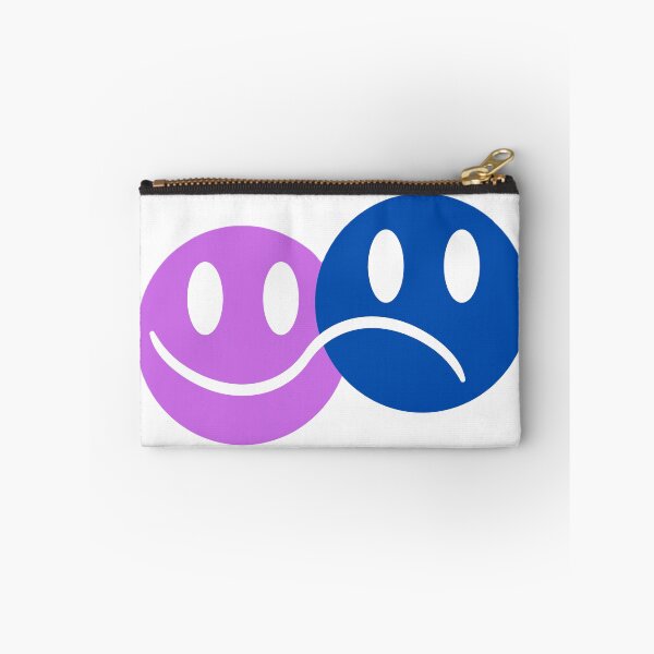 Item preview, happy / unhappy smiley (pink/blue) designed and sold by simpleartpieces.