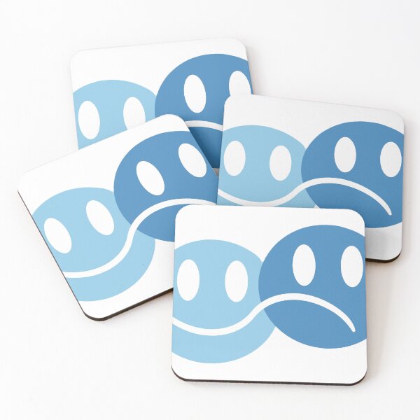 Artikelvorschau, glücklich / unglücklicher smiley (pink/blau) entworfen und verkauft von simpleartpieces.