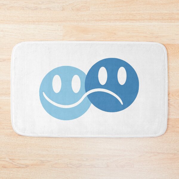Item preview, happy / unhappy smiley (pink/blue) designed and sold by simpleartpieces.