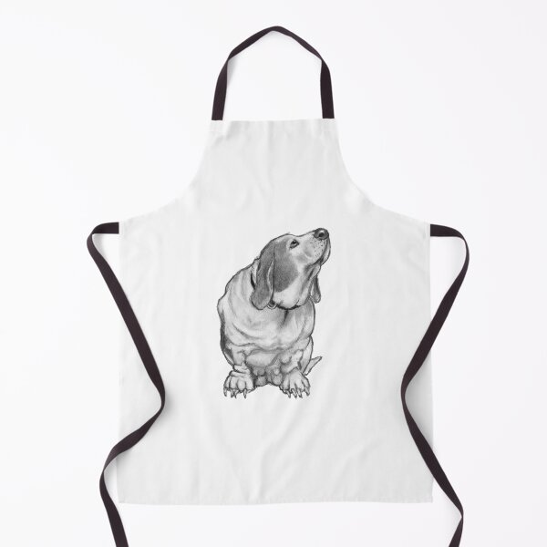 Item preview, Cute Bassett Hound Dog, Pencil Drawing of Dog Looking Up designed and sold by JoyfulWhimsy.