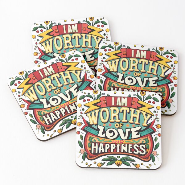 Item preview, I am worthy of love and happiness designed and sold by EVERTEESLOVER.