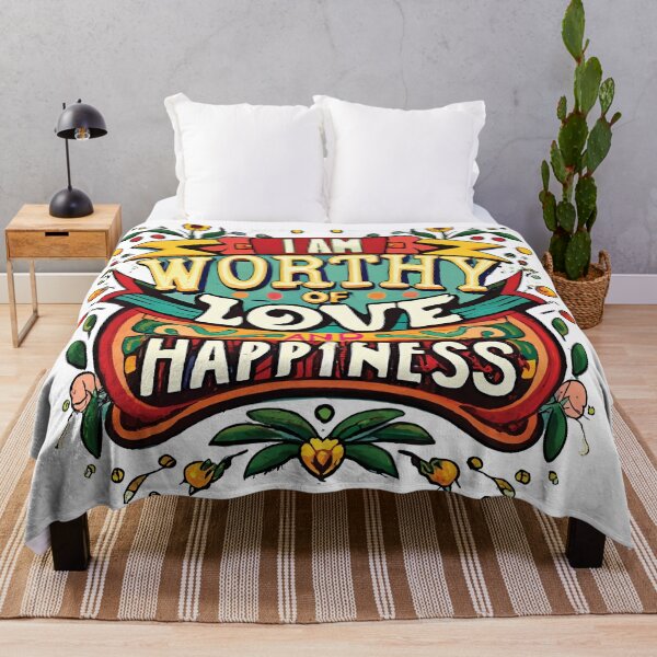 Item preview, I am worthy of love and happiness designed and sold by EVERTEESLOVER.