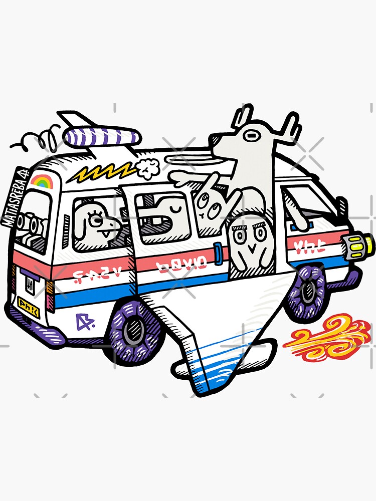 Thumbnail 3 of 3, Sticker, Thunder Jet Van designed and sold by matiasreba.