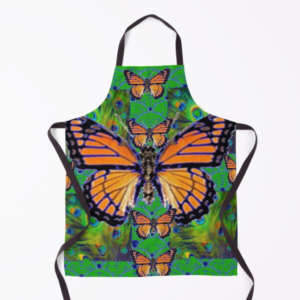 Artikelvorschau, ORANGE MONARCH-SCHMETTERLINGSMUSTER GRÜNE KUNST entworfen und verkauft von sharlesart.