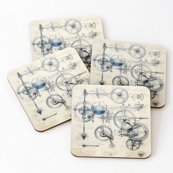 Item preview, Blue Cogged Machine Blueprint designed and sold by dcrc.