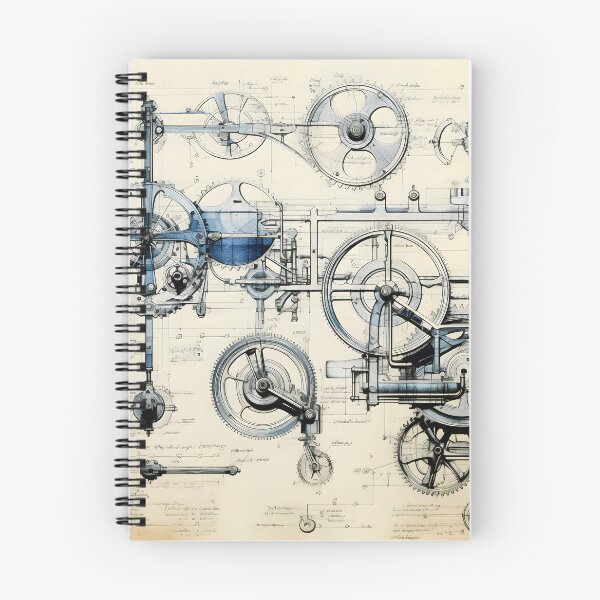 Item preview, Blue Cogged Machine Blueprint designed and sold by dcrc.